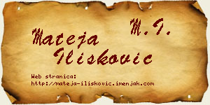 Mateja Ilišković vizit kartica